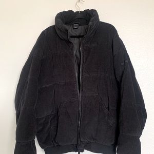 iets frans... Washed Black Corduroy Jacket